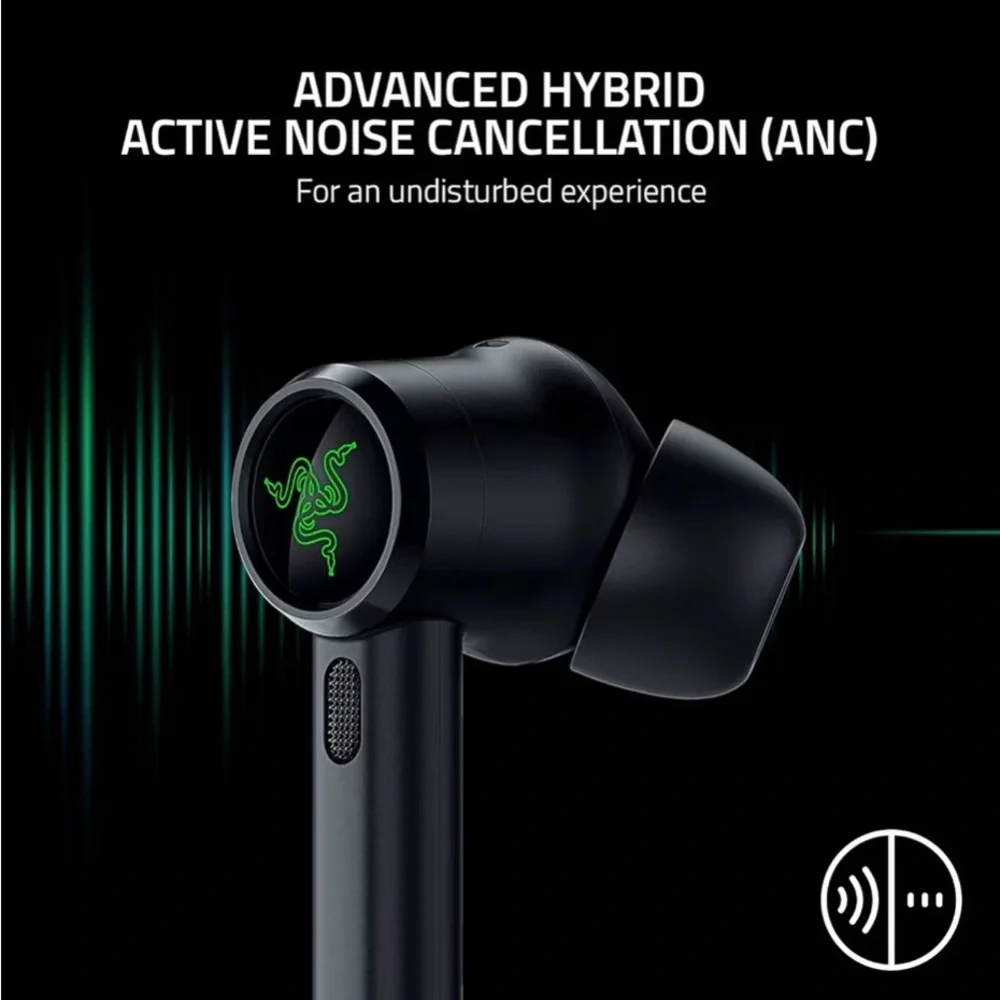 Razer Hammerhead Pro Hyperspeed Earbuds - Black and Green